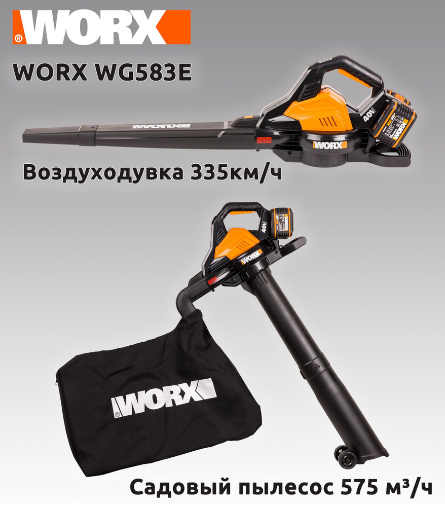 Аккумуляторный пылесос worx