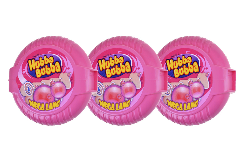 Жевательная резинка лента Хубба Бубба Фруктовый микс / Hubba Bubba, 3шт (розовая)  #1