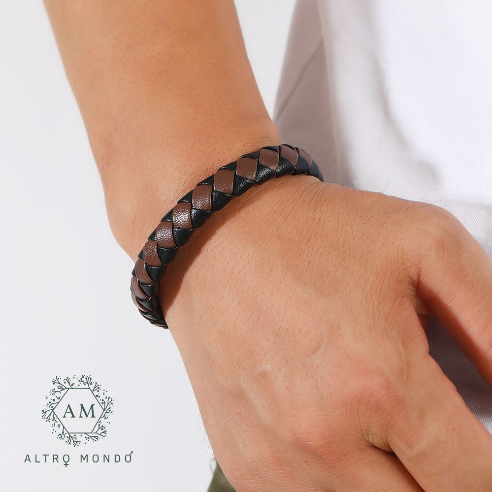 Кожаный мужской браслет Altro Mondo - купить с доставкой по выгодным ценамв интернет-магазине OZON (846491247)