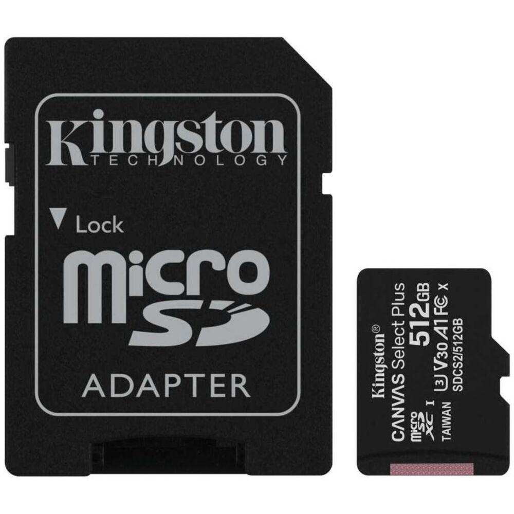 Карта памяти Micro SecureDigital 512Gb SDXC Kingston Canvas Select Plus class10 UHS-I U3 (SDCS2/512GB) #1