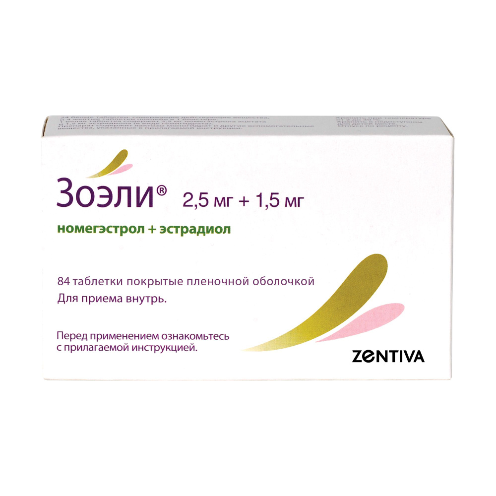 Зоэли таблетки покрытые оболочкой пленочной 2,5мг+1,5мг 84шт — купить в  интернет-аптеке OZON. Инструкции, показания, состав, способ применения