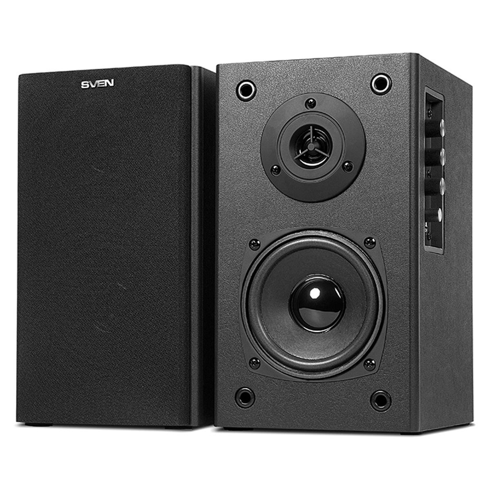 Колонки Sven SPS-611S, 2х18W, деревянный корпус, черный - купить с ...