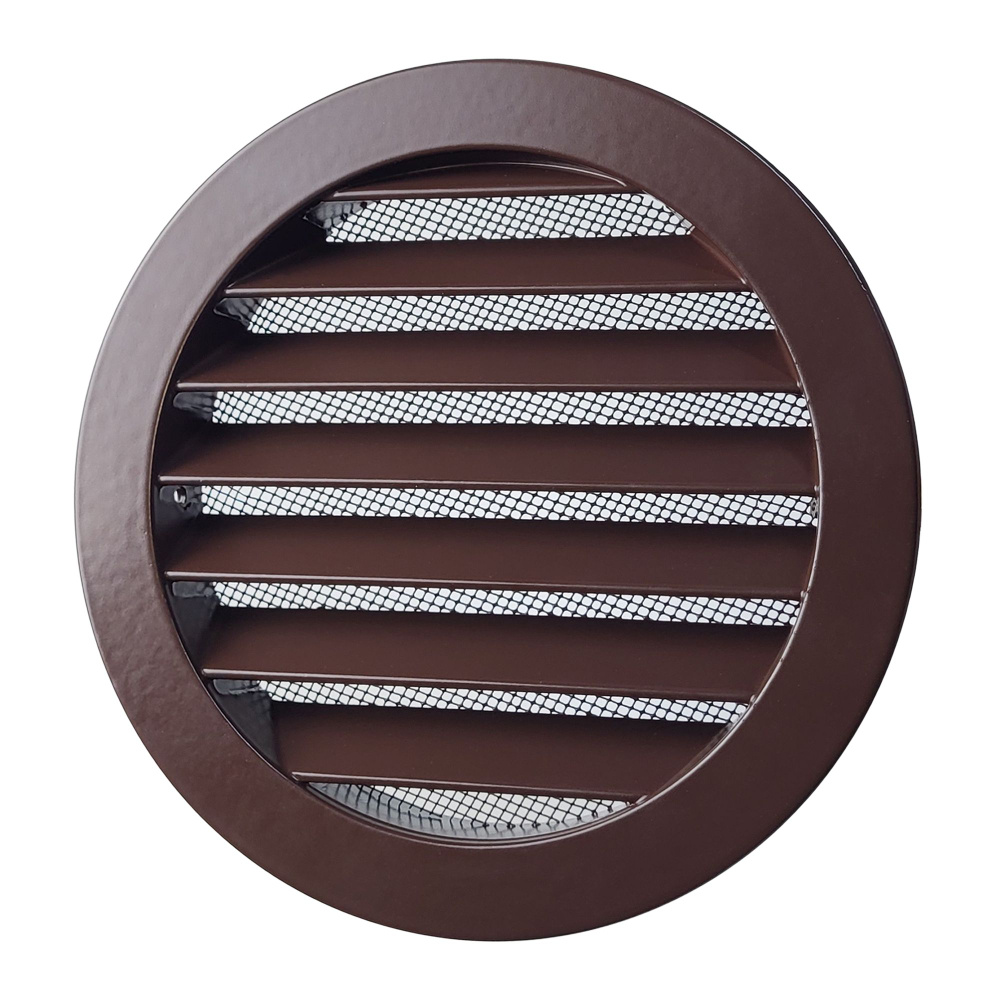 Решетка вентиляционная круглая D125 мм RAL8017 шоколадно-коричневый матовый  #1