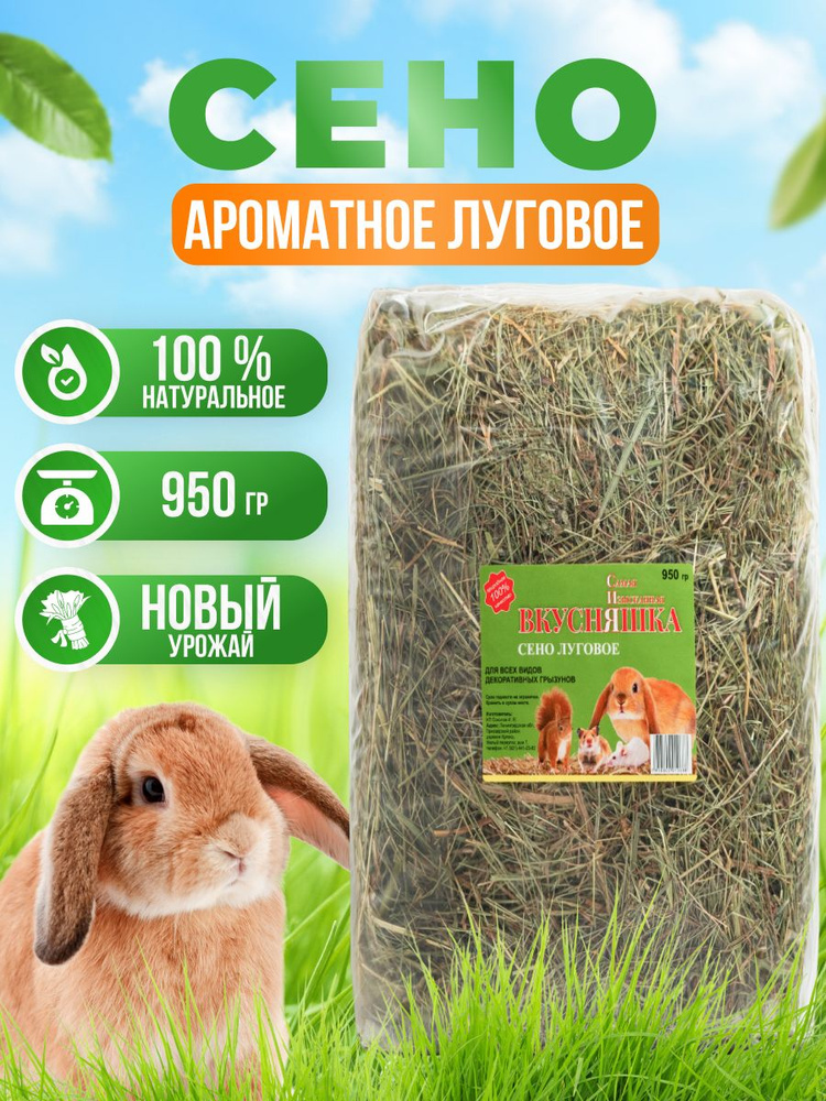 Сено луговое для грызунов 950 гр - купить с доставкой по выгодным ценам ...