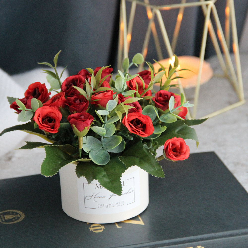 Купить Искусственные цветы для декора в горшках / Декоративные растениякашпо / Цветочная композиция для интерьера на стол по выгодной цене винтернет-магазине OZON.ru (862826672)