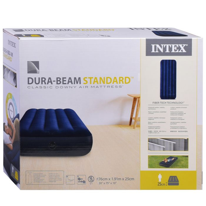 Матрас надувной intex classic downy bed twin