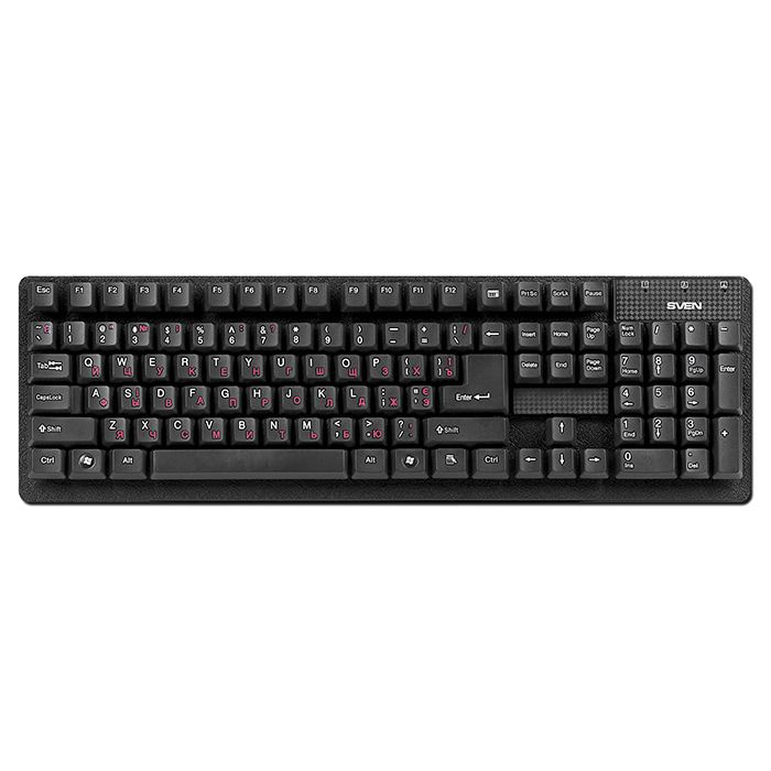 Клавиатура SVEN Standard 301 чёрный (SV-03100301UB) #1