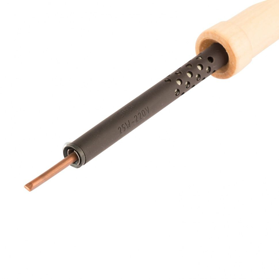 Паяльник электрический ЭПСН-25/220, деревянная ручка, Сибртех  #1
