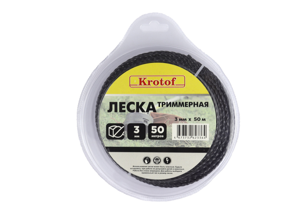 Леска для триммера Леска для триммера 3,0 мм х 50м (витой квадрат ...