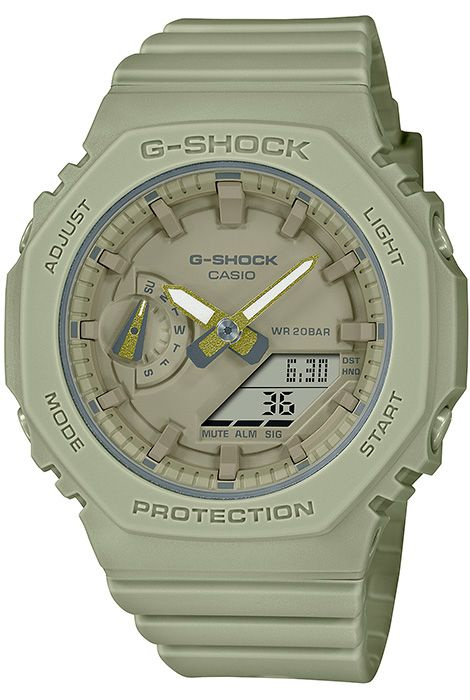 Противоударные женские наручные часы Casio G-Shock GMA-S2100BA-3A с подсветкой, будильником и секундомером #1