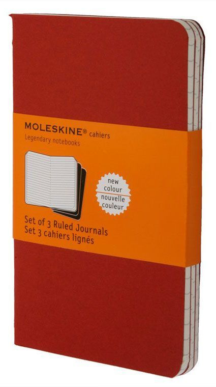 Блокнот Moleskine CAHIER JOURNAL Large 130х210мм обложка картон 80стр. линейка клюквенный (3шт)  #1