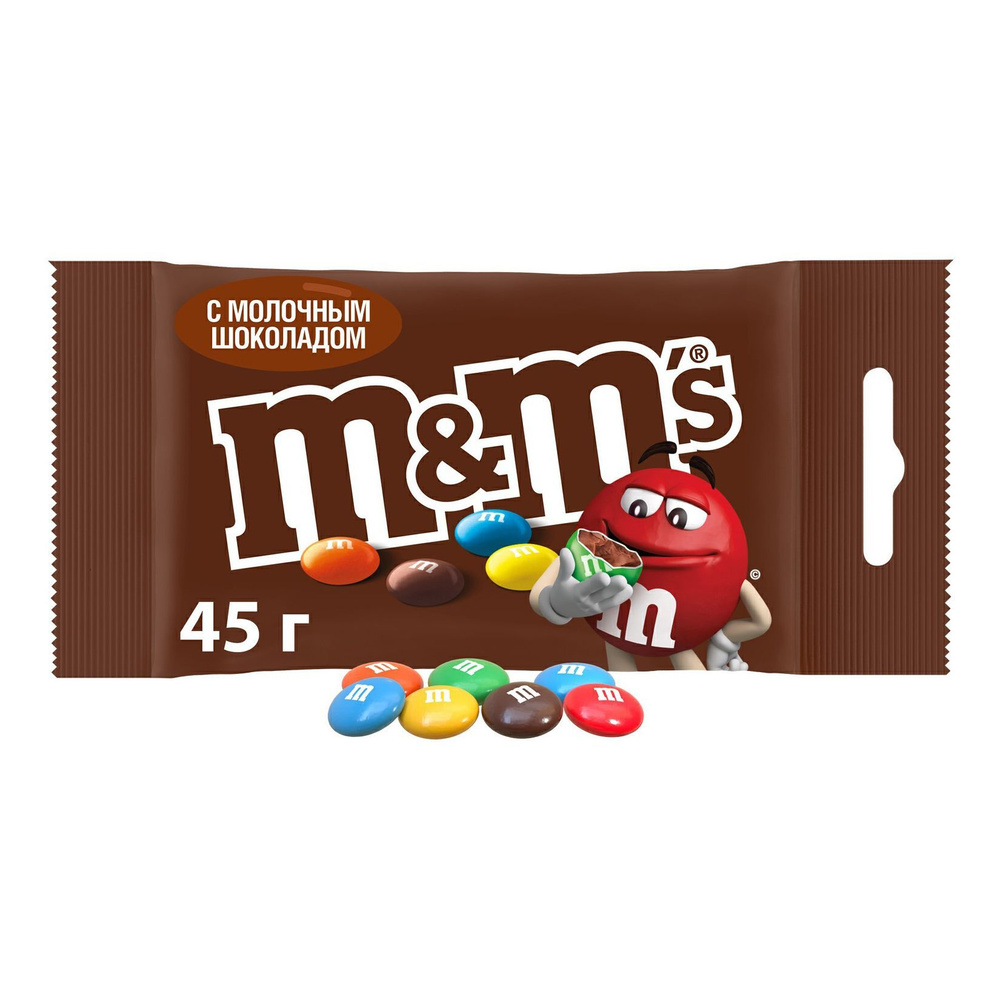 Драже M&Ms с молочным шоколадом 45 г - купить с доставкой по выгодным ценам  в интернет-магазине OZON (1004193572)