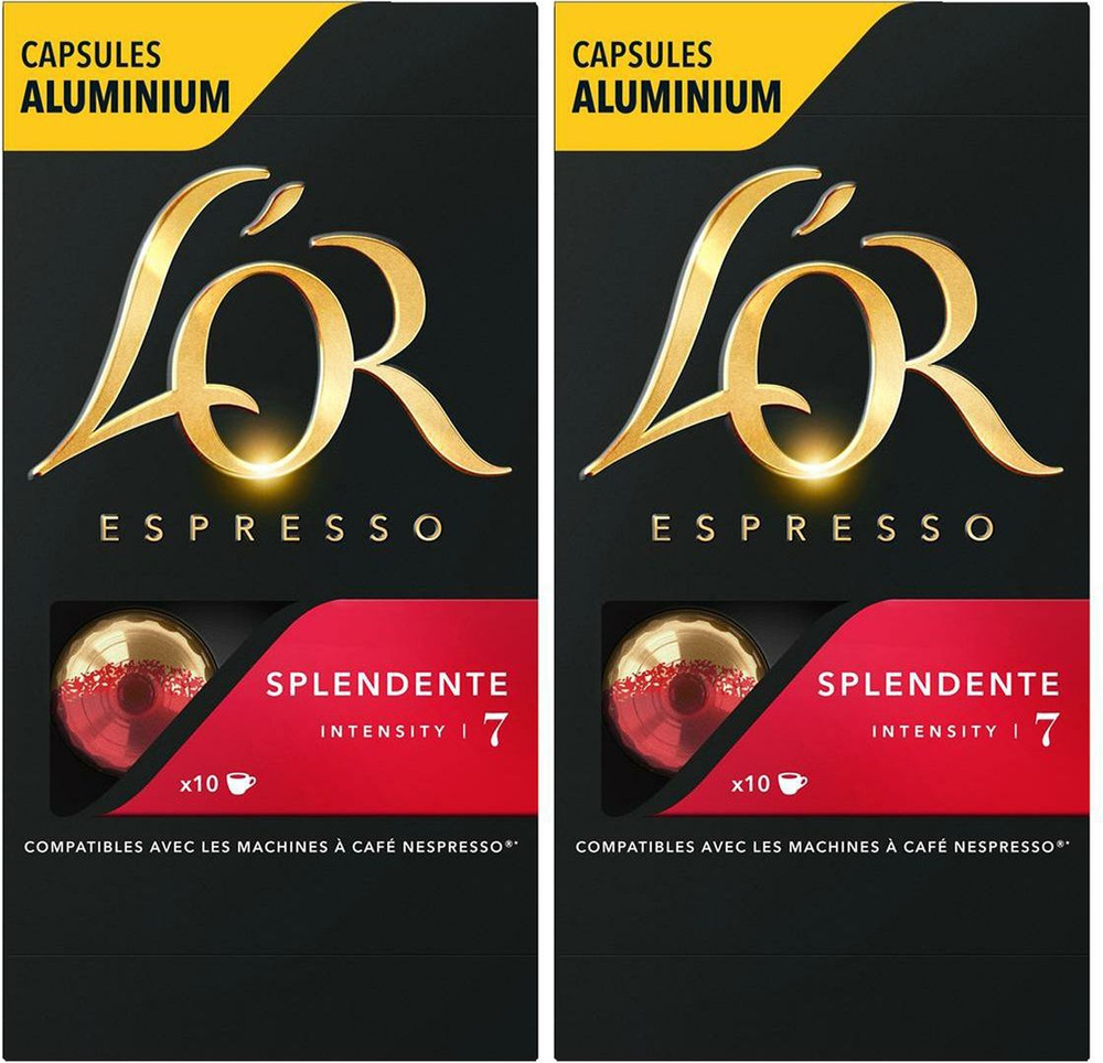 10 Capsules Espresso Splendente L'Or Compatibles Machines Nespresso