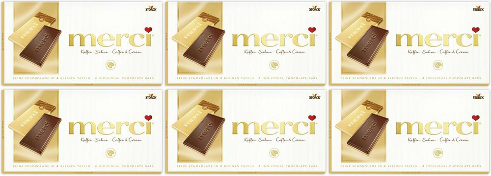 Шоколад Merci Кофе и сливки, комплект: 6 упаковок по 100 г #1