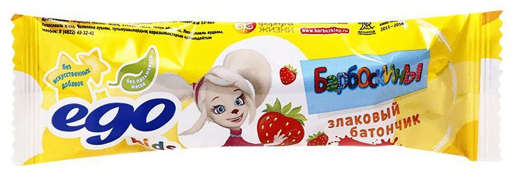 Батончик Ego Kids Клубничный десерт злаковый, комплект: 12 упаковок по 25 г  #1