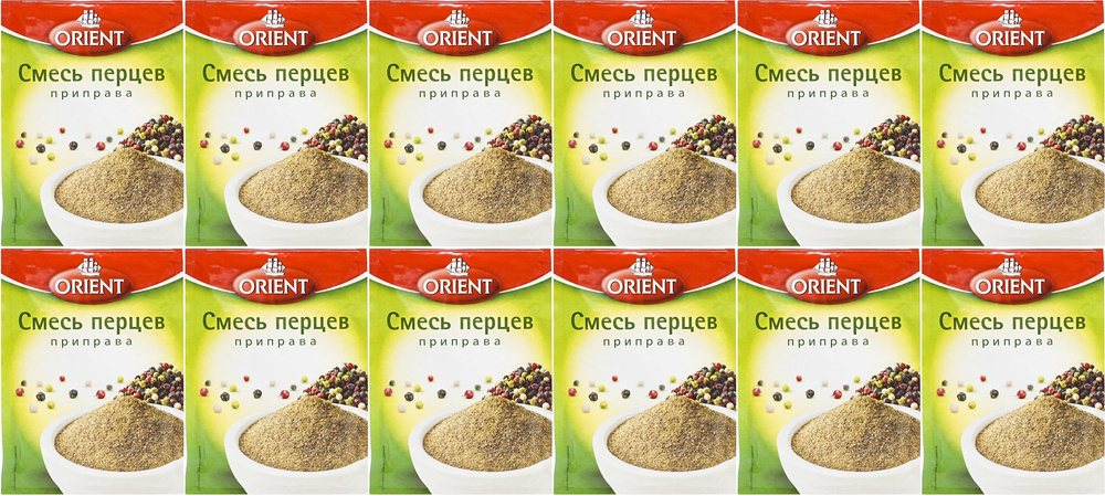 Смесь перцев Orient 4 перца горошек, комплект: 12 упаковок по 10 г  #1