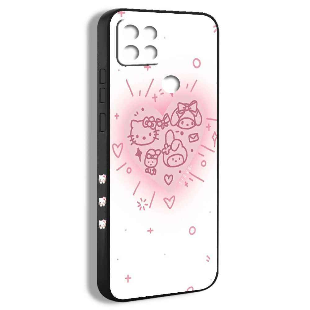 чехол для смартфона Подходит для Xiaomi Redmi 9C NFC Hello Kitty Пинк милый котенок  розовый эстетика FZA08 - купить с доставкой по выгодным ценам в  интернет-магазине OZON (857568443)