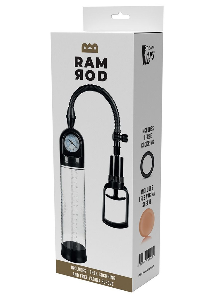 Мужская вакуумная помпа для пениса с манометром "RAMROD DELUXE PENIS ...