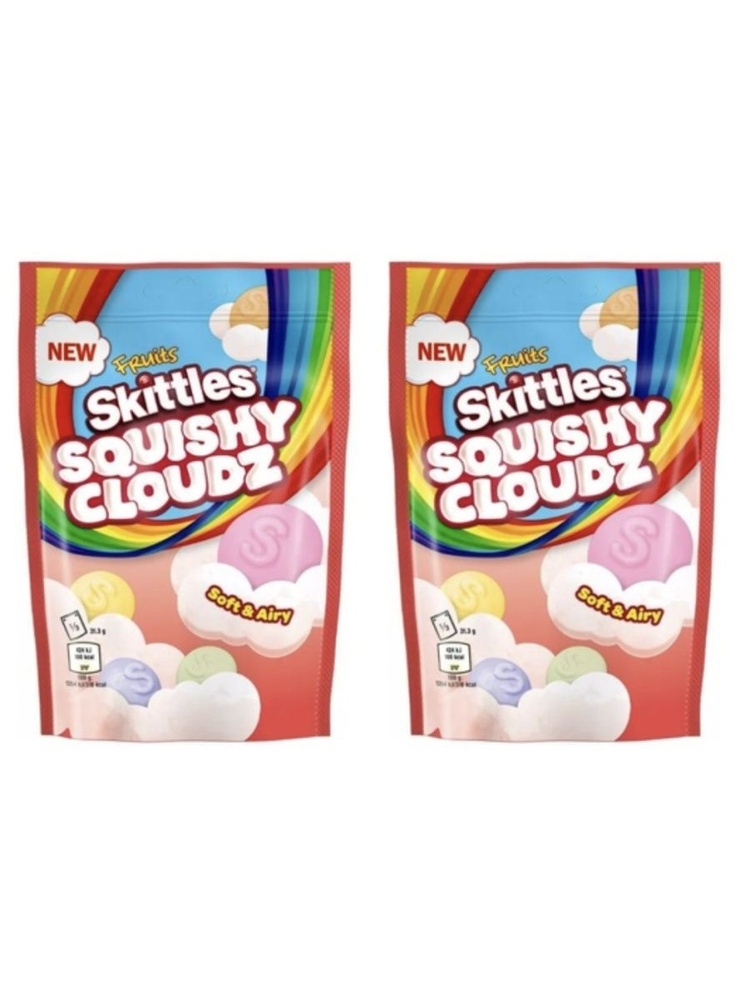 Драже Skittles Squishy Cloudz Crazy Sour 94гр 2 шт (розовые) #1