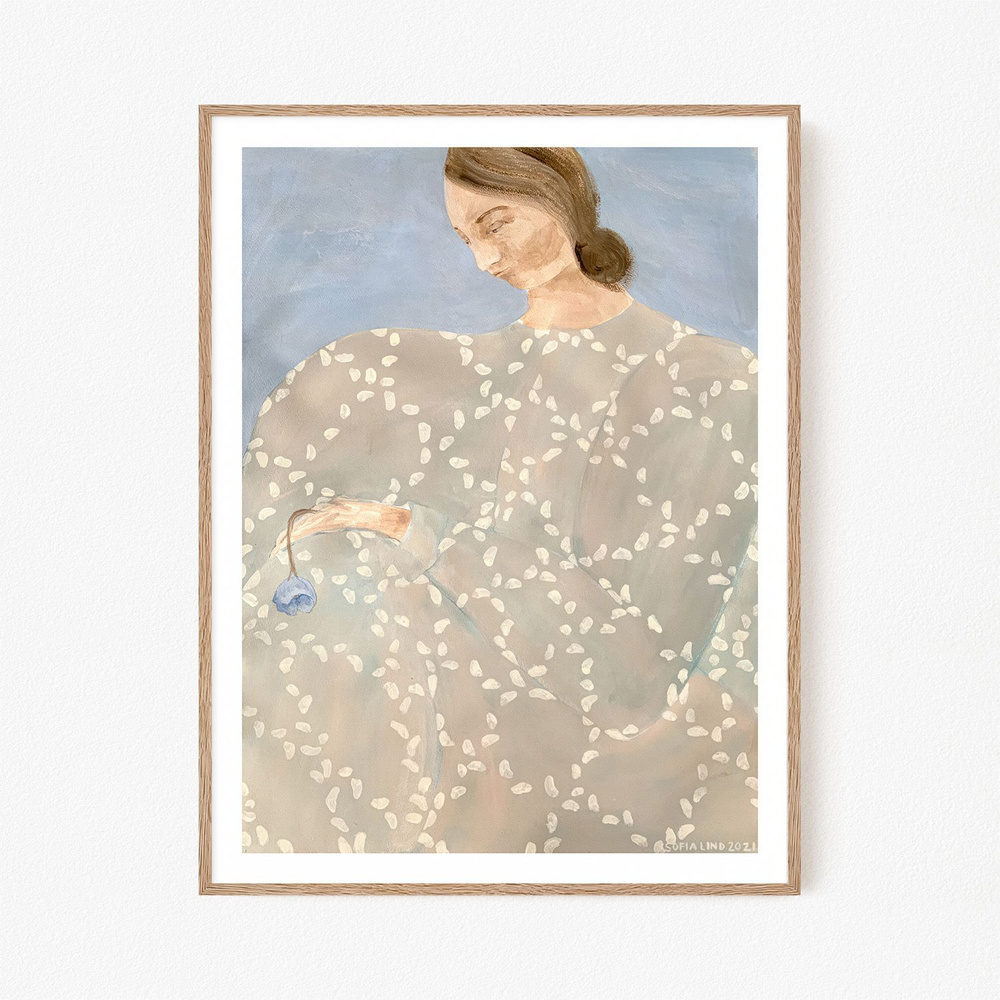 Постер для интерьера "Blue Flower Sofia Lind", 30х40 см #1