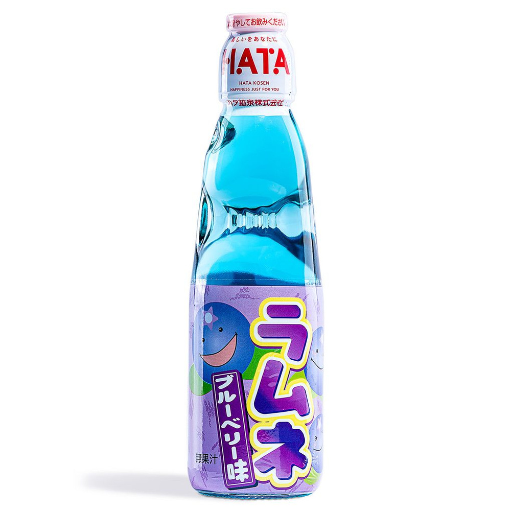 Газированный напиток HATAKOSEN Ramune со вкусом черники, 200 мл (Япония)  #1