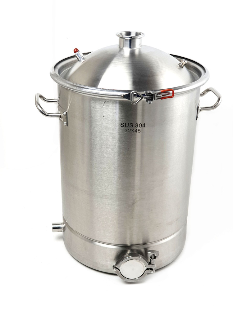 Перегонный куб 70 литров, купольная крышка 2 дюйма, сталь AISI-304 ...