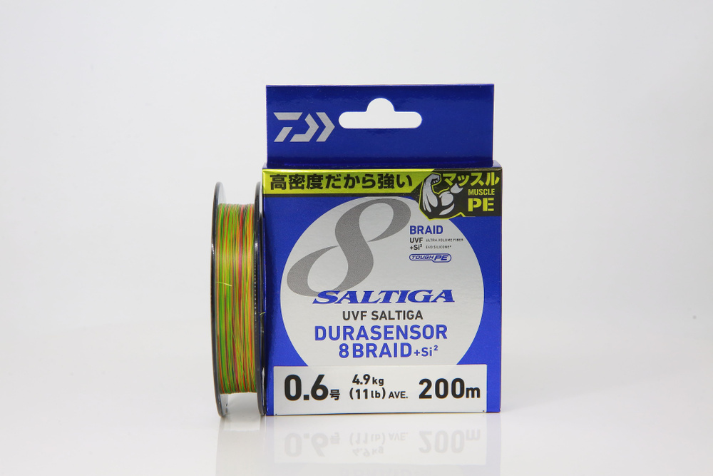 Плетеный шнур Daiwa UVF PE Saltiga Dura Sensor X8+SI2 Braid #0.6 11lb 200m (0730 3391) #1