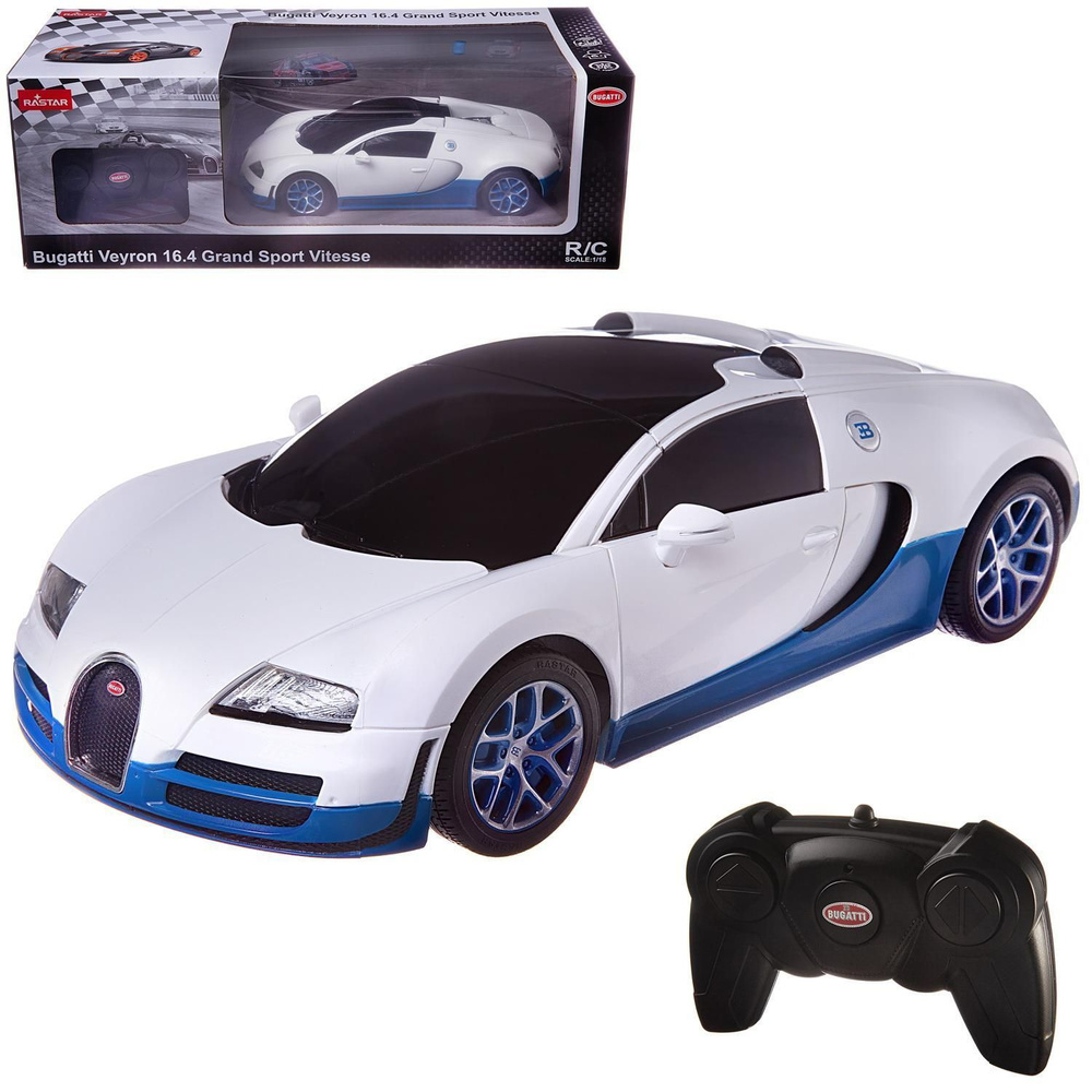 Машина р/у 1:18 Bugatti Veyron Grand Sport Vitesse, цвет белый - купить с  доставкой по выгодным ценам в интернет-магазине OZON (398946892)