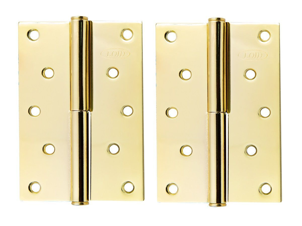 Петли (2 шт) дверные Loid 120x80x2 мм PB Золото (врезные съемные) FHP ...