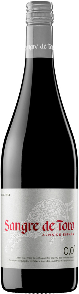 Вино безалкогольное Sangre de Toro красное полусладкое, 750мл. Испания  #1