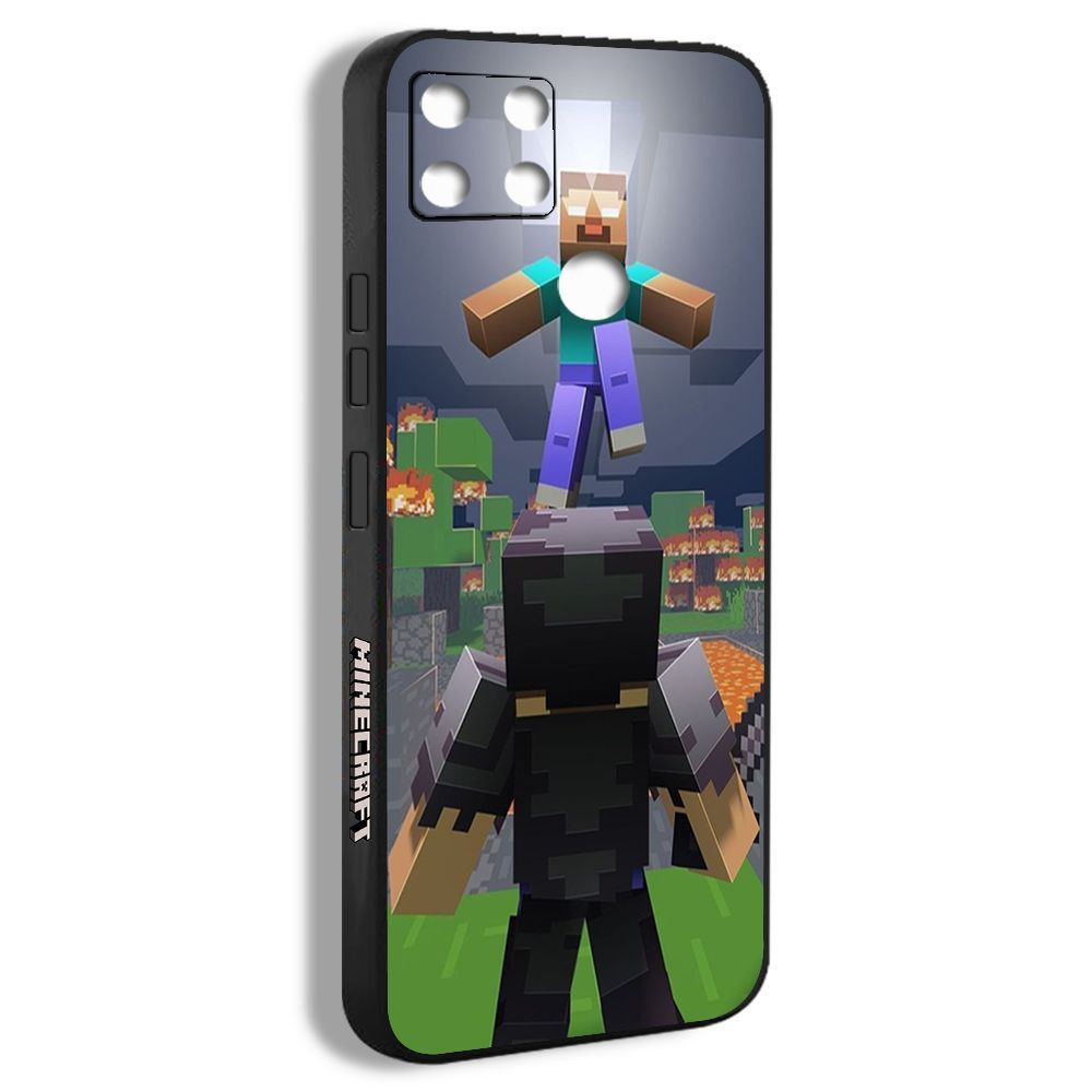 чехол для смартфона Подходит для Realme C25s Minecraft рисунок винтаж Арт  FFU06 - купить с доставкой по выгодным ценам в интернет-магазине OZON  (670852965)