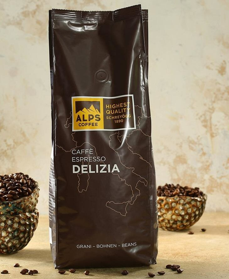 Кофе в зернах Alps Coffee Delizia (Альпс Делиция) 1кг, Италия - купить ...