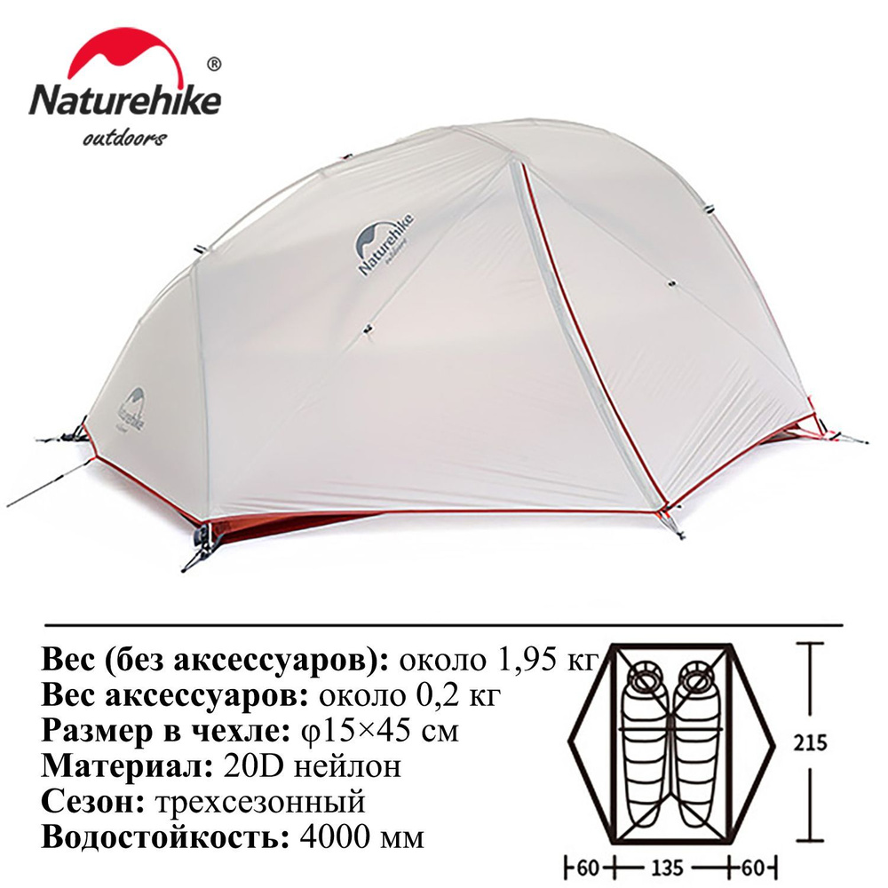 Палатка 2-местная Naturehike Star River - купить по выгодной цене в ...