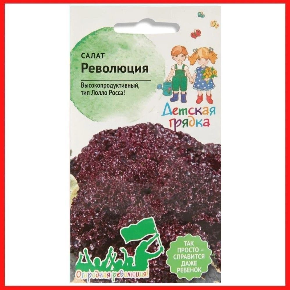 Семена Салат "Революция ", 7 шт, зелень для дома, дачи и огорода, в открытый грунт, на подоконник, в #1