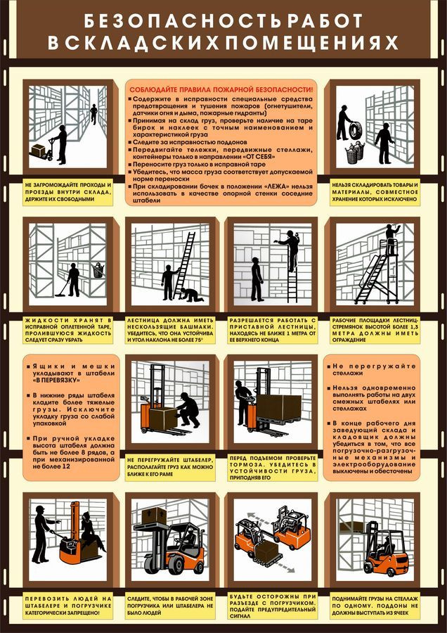 ПринтМах Плакат "Безопасность в складских помещениях-2", 85 см х 60 см #1
