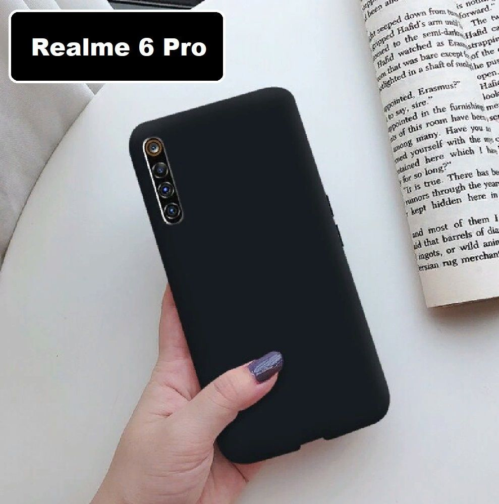 Силиконовый чехол для Realme 6 Pro черный - купить с доставкой по выгодным  ценам в интернет-магазине OZON (1032342976)