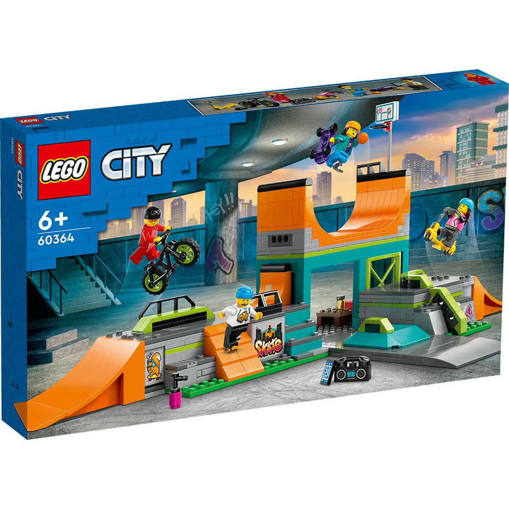 Конструктор LEGO City 60364 Городской скейт-парк - купить с доставкой по  выгодным ценам в интернет-магазине OZON (1034684317)