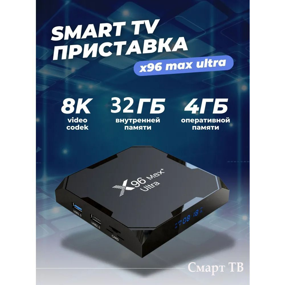 Медиаплеер Icreative ozonX96maxULTRA, USB, черный, Android купить по низкой  цене с доставкой в интернет-магазине OZON (809772238)