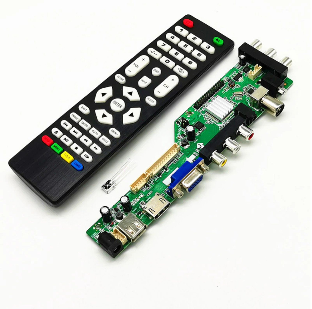 Универсальный TV скалер UA36A8C02M4 PA-M4 (DVB-T2) для матриц 15-32" (3 ...