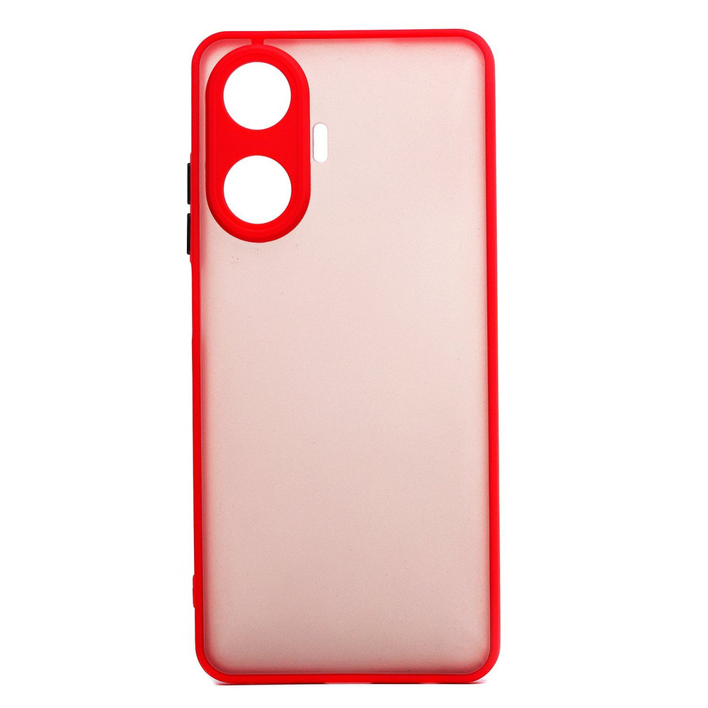 Чехол для Realme C55 (RMX3710) пластиковый с окантовкой <красный> #1