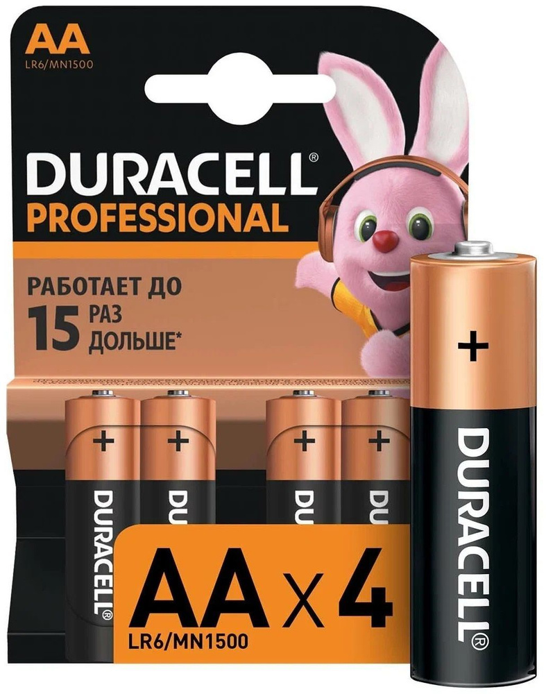 Duracell Батарейка AA, Щелочной тип, 1,5 В, 4 шт #1