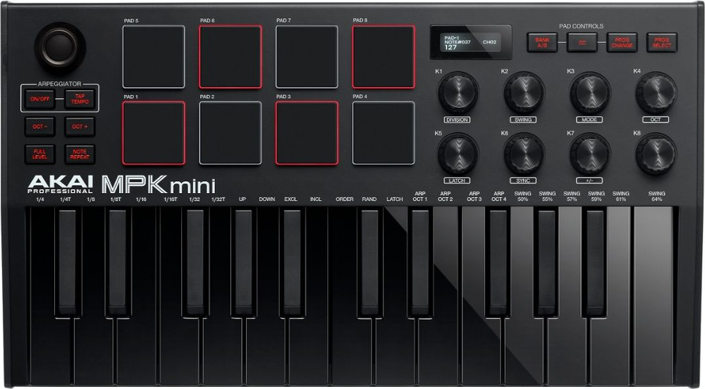 MIDI-клавиатура AKAI MPK Mini MKIII черный #1