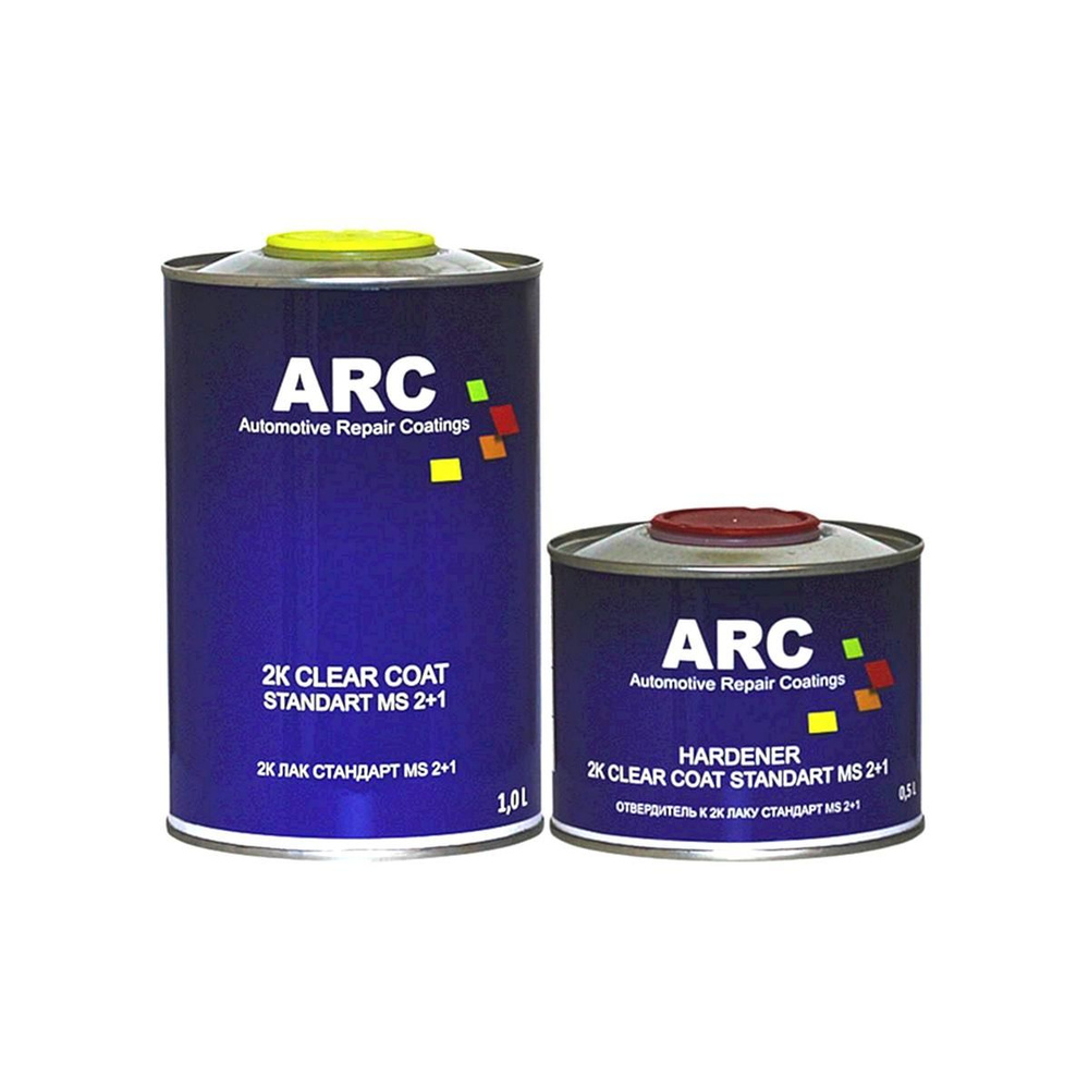 ARC Clear Coat Standard 2+1 MS Акрил-полиуретановый автомобильный устойчивый лак 1 л. с отвердителем #1