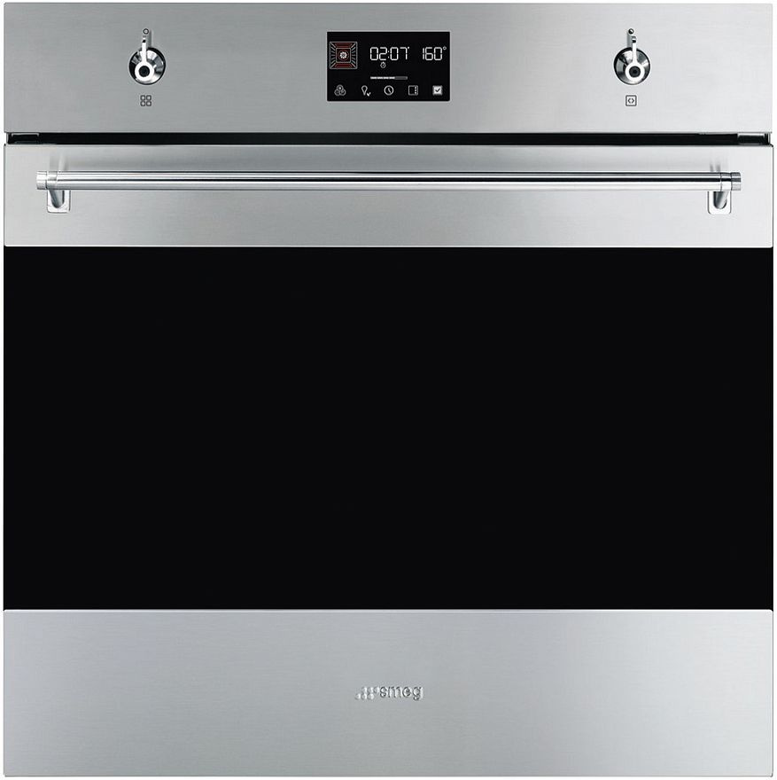 Электрический духовой шкаф Smeg SO6302TX, 59.7 см, 68 л, 10 режимов, гриль, конвекция, очистка паром, #1