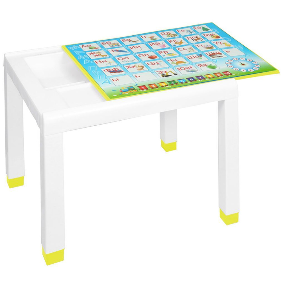 Столик детский пластик, 60х50х49 см, с деколью, желтый, Стандарт Пластик Групп, 160-057  #1