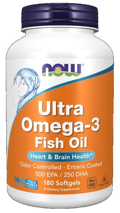 Омега 3 Ультра NOW Ultra Omega-3 Fish Oil 180 гелевых капсул (капсулы массой 1508 мг)  #1