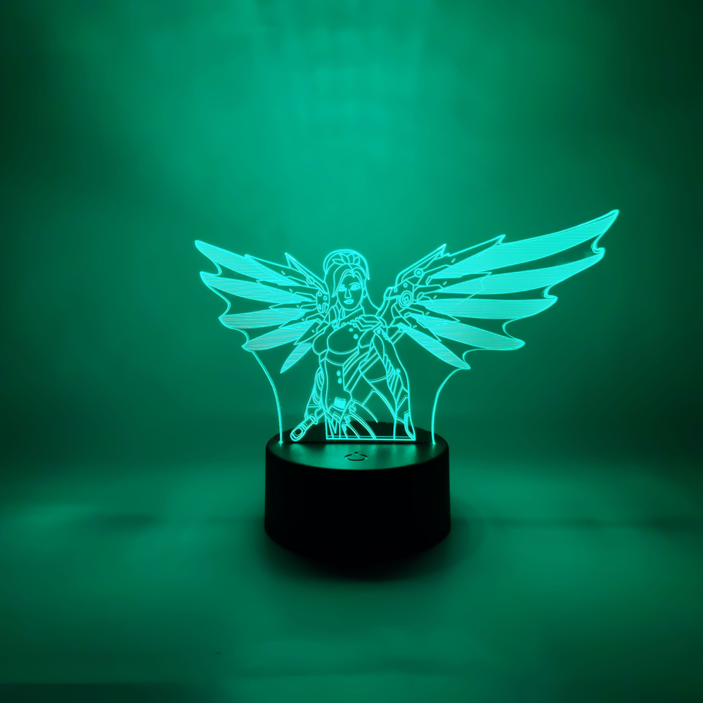 Купить LED ночник Ангел / Mercy из игры Овервотч / Overwatch, От порта USB,  AA по выгодной цене в интернет-магазине OZON (1093090486)