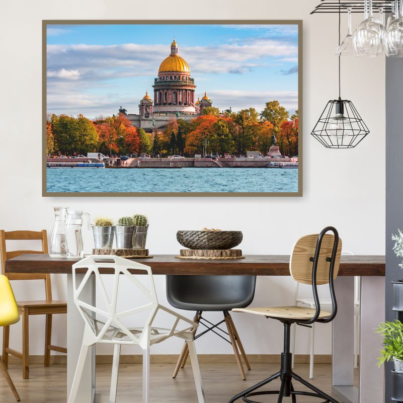Постер на стену для интерьера ПолиЦентр Санкт-Петербург осень 40 x 30 см #1