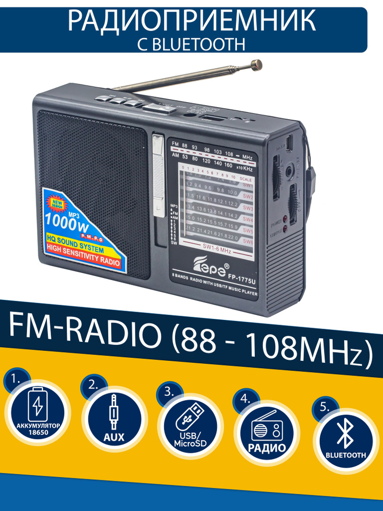 Радиоприемник EPE FP-1775 gray #1