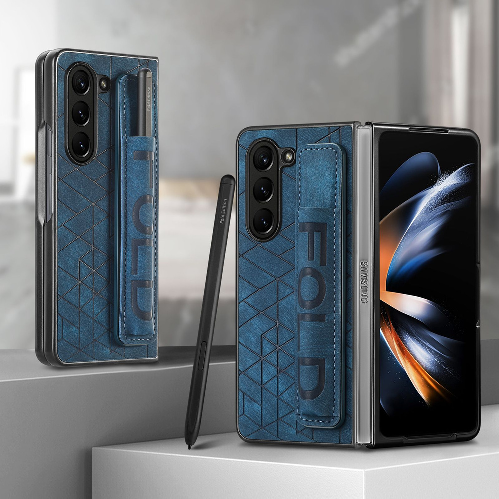 Для Samsung Galaxy Z Fold 3 Телефон Чехол(Синий) - купить с доставкой ...